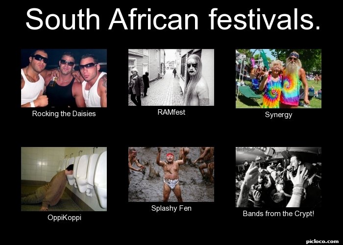 South African festivals. Perception vs Fact PicLoco