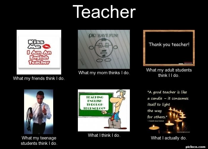 Teacher What my friends t :Perception vs Fact - PicLoco