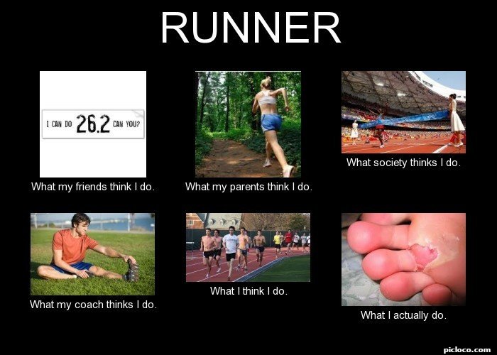 RUNNER What my friends th :Perception vs Fact - PicLoco